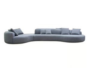 LAB ORGANIC - Curved double-sided fabric sofa _ Crearte Collections